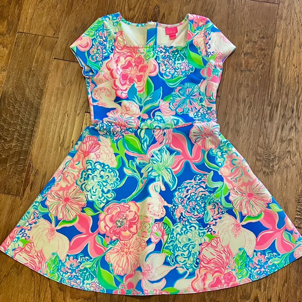Lily Pulitzer scuba dress - Blue and Pink